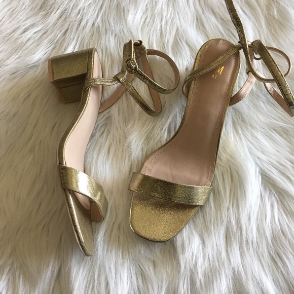 gold mini heels